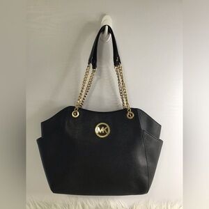 MICHAEL KORS JET SET TRAVEL  CHAIN SHOULDER TOTE BAG PURSE